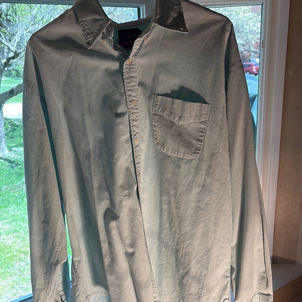 J. Crew Green Casual Button Down Shirt Versatile Cotton Blend